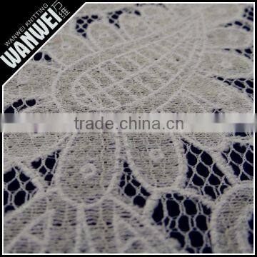 Grey Design for Order Nylon Cotton Knitting for Arab Caloco Ladies Dress Burn-out Fabric photo-4