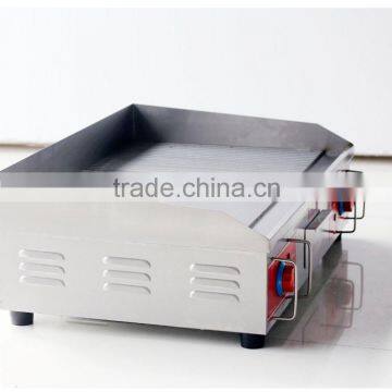 Restaurant Kitchen Equipment Electric Half Griddle Teppanyaki and Half Grill WITH 2 Thermostat Passed CE. photo-2