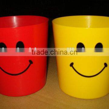 BT011 Round Smile Face Dustbin, Promotional Gift Round Bin, Small Plastic Bin With Lids photo-5