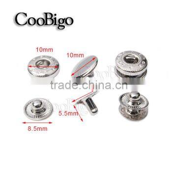 Metal Press Studs Sewing Button Snap Fasteners Sewing Leather Craft Clothes Bags #GZ153-10                        
                                                Quality Choice