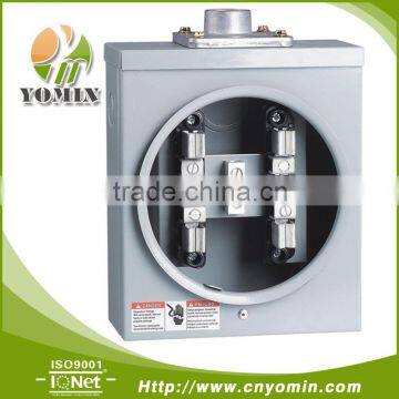 100A Single Phase Square Electric Meter Socket/Meter Base with Hub