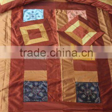 Home Decor Silk Bed Cover Silk Bedspread With Pillow & Cushion Cover, Wholesaler of Silk Bedspreads, Designer Bed Sheets photo-3