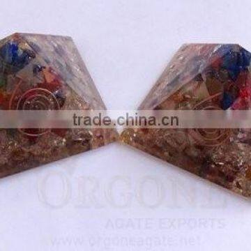 Multi Gemstone Orgone Chakra Pyramid | Orgonite Gemstone Pyramid | Orgone Pyramid On Sale