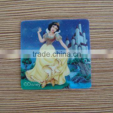 princess colorful 3D lenticular changing sticker