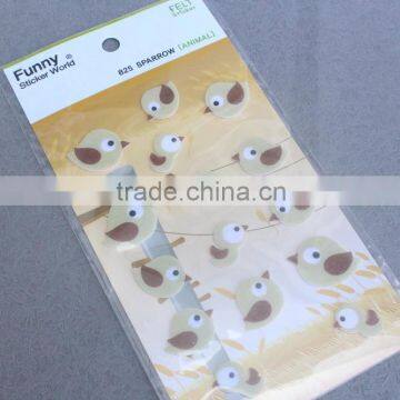 ECO-friendly felt sticker in stickers ,home decoration felt sticker in stickers