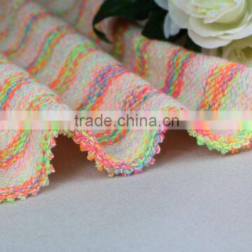 polyester cotton space dye fabric stripe fabric yarn dyed feeder stripe knitted fabric