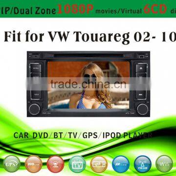 touch screen car dvd player fit for VW Tourag 2002 - 2010 with radio bluetooth gps tv pip dual zone