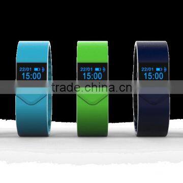 Support Android 4.4 above and other IOS7.1 or above iphone 0.49inch OLED heart rate sport smart bracelet