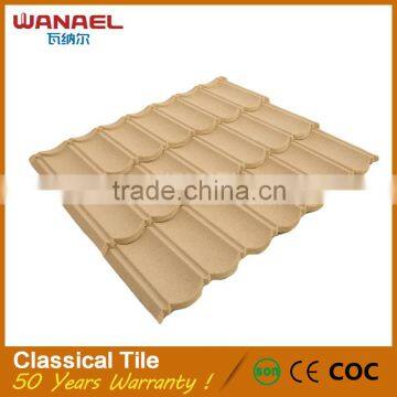 Colors Classical and Roman type stone coated metal steel roof tile