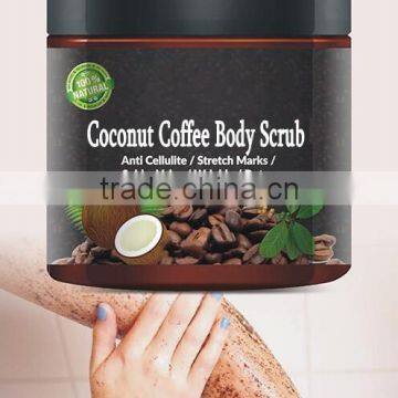 Private label natural organic coconut coffee body scrub OEM