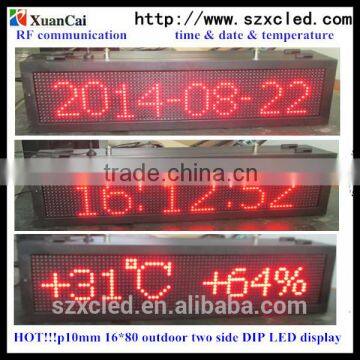 LED Multifunctional and Controllable Outdoor P10mm 16*80 LED Large Display RF Billboard Screen Two Sides