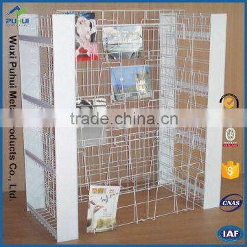 Top Grade Wire Mesh Magazine Display Rack Cross photo-3