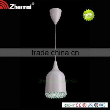 Modern Crystal Pendant Lamp, White hanging light