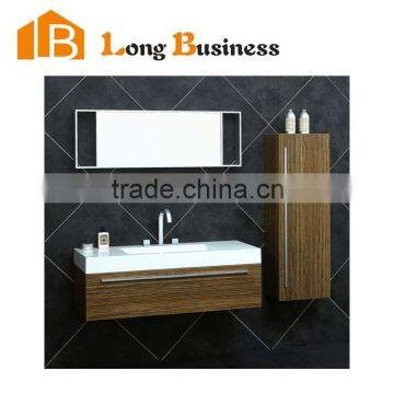 48" Width hotel project wood grain melamine bathroom cabinet with side cabinet