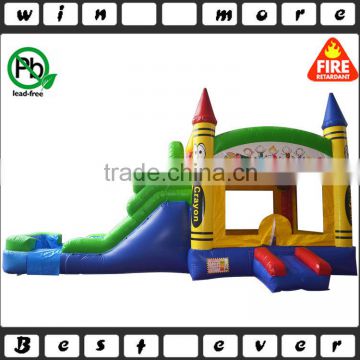 cheap colorful amusing castle inflatable combo, commercial used Inflatable Bounce House Slide for Sale