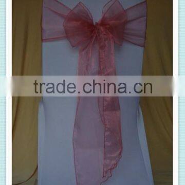 YHS#24 organza polyester banquet wedding wholesale chair cover sash