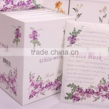 10g/15g/20g/30g/35g Many scentes for your choice promotional white musk scented sachet