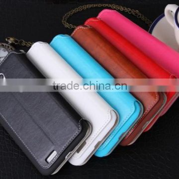 2015 Hot selling leather mobile phone stand case in Dongguan