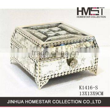 Hot sale new arrival alloy rhinestone heart shape jewelry boxes