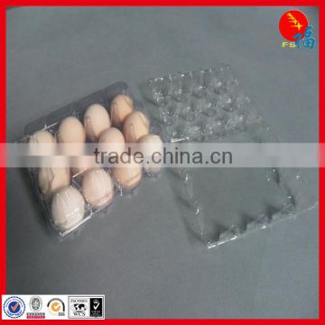 Glassclear PET egg packaging tray for supermarket