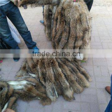 Fluffy Raccoon Fur Hood Trim photo-6