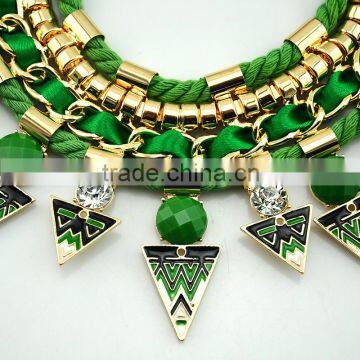 New Arrival Statement Jewelry 18K Gold Wire Rope Chunky Necklace photo-2