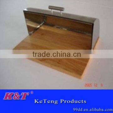 2015 New Style Stainless Steel Wooden Bread Box photo-2