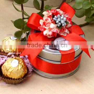 Fashion Wedding Gift Round Wedding Candy Box