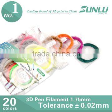 ABS PLA filament for 3D Printers PLA plastic rods for 3D Printer Pen