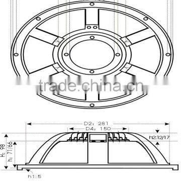 12 Inch Aluminum Speaker Frame photo-2