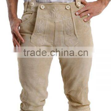 Gents Stylish Bavarian Oktoberfest Trachten Lederhosen light skin color