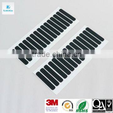 Black rubber sticker with 3M adhesive backing