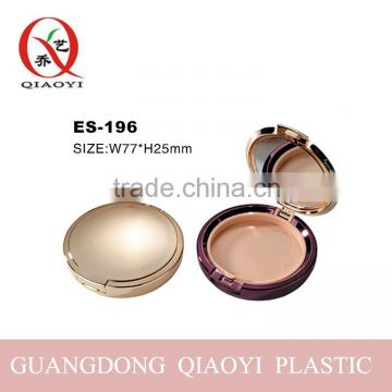 Flat Round compact case with mirror