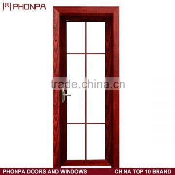 Aluminum door double frosted glass bathroom single swing door