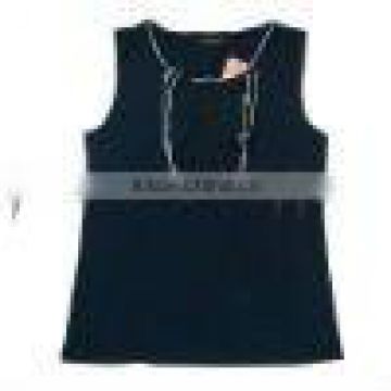 Ladies black blank tank top