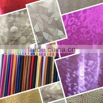 PVC synthetic leather manufacturer with shining surface for decoration & handbags usage