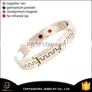 Gold Silver Plating Stainless Steel Health Bio magnetic bracelet 4 in 1 Bio energy bracelet