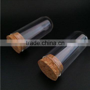 Round Bottom Design Custom Size Reserved Clear Glass Test Tube With Cork Lid photo-6