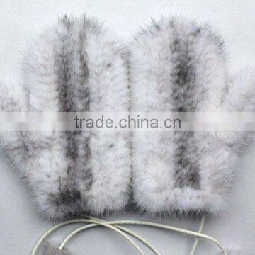 2016/2017 New Style Knitted Mink Fur Gloves