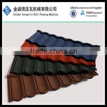 durable colorful stone coated metal roofing tiles/metal roof tile machine/roll forming machine