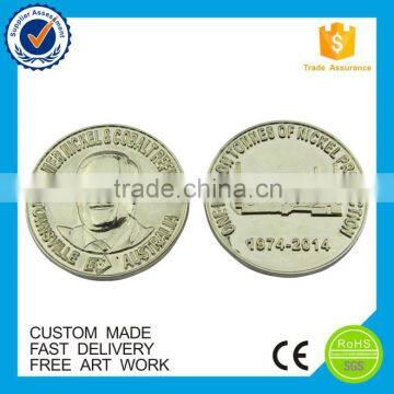 Novelty Gold And Silver Enamel Coin