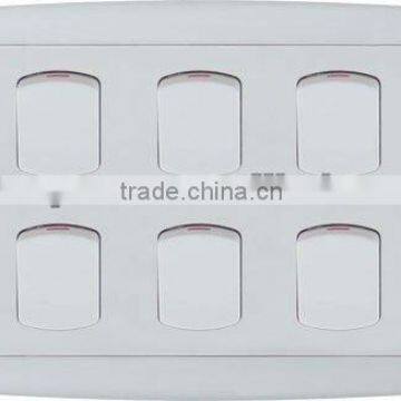 6 gang 1 way switch/6 gang 2 way switch
