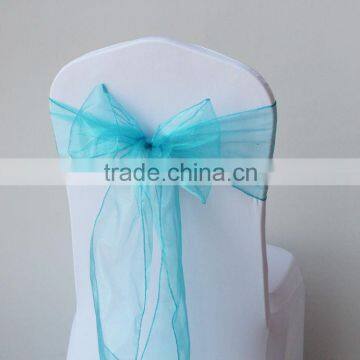18 Colors Organza Chair Sashes Bow Wedding Cover Banquet Decoration party