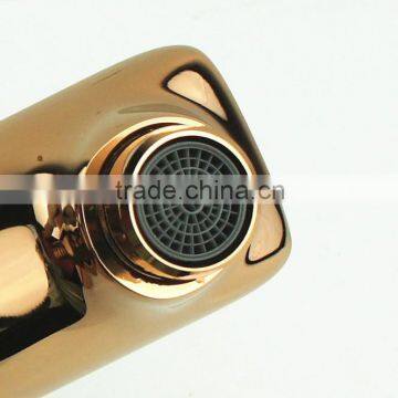Hot Sale Rose Gold Unique Design Brass Basin Faucet photo-3
