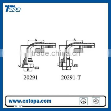 Metric 90deg Female Falt Seat Fittings 20291-T hydraulic pipe fitting