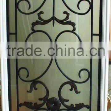 2014 HOT SALE! Wrought Iron Glass With Frame for Windows and Doors