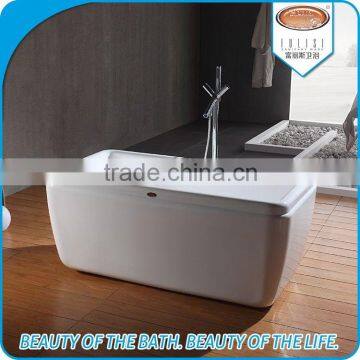 Hot sale hotel usage white simple acrylic bathtub