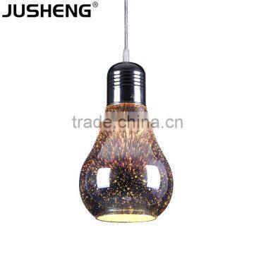 Modern indoor 3D glass colorful chandelier lighting for restaurant lighting