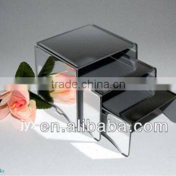 U shape black acrylic jewelry display risers