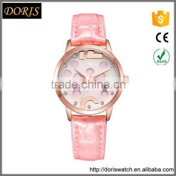 New models from Doris Watch fashion design pink spot dial Japan movt women's wrist latest watches